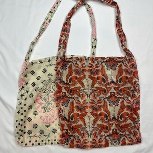 Free people cloth bags (2) reusable linen